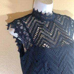 Bardot Lace Dress French Navy Size 10/L